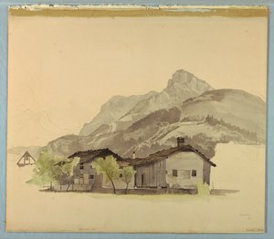 景观研究，瑞士布鲁嫩 作者 威廉·斯坦利·哈瑟尔汀