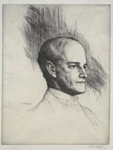 约翰·加尔斯沃西（John Galsworthy），1920年。 作者 威廉·斯特兰德