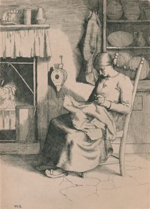 慈悲在她的工作中，c1916 作者 威廉·斯特兰德