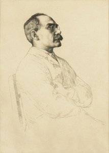 鲁德亚德-吉卜林的肖像，1865-1936。 作者 威廉·斯特兰德