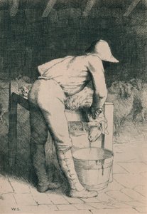 屠夫与羊，c1916 作者 威廉·斯特兰德
