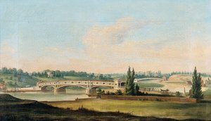 Schuylkill河上的一座桥的景色 作者 威廉·斯特里克兰