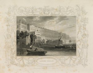 Adelphi Terrace，包括水门，约克大厦，伦敦 作者 威廉·汤姆布森