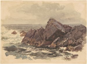 海景与岩石 作者 威廉·特罗斯特·理查兹