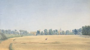 1825年后，牛津大学公园望向新学院的景色。 作者 约瑟夫·马洛德·威廉·特纳