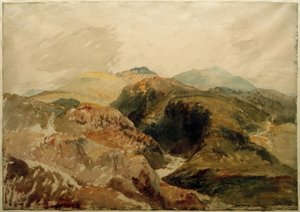 Moel Hebog斜坡上的Aran和Snowdon 作者 约瑟夫·马洛德·威廉·特纳