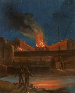 布里斯托尔暴动：监禁监狱，c.1831（纸上油）