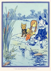 我昨天才做的，？稻草人说。来自？绿野仙踪？作者：L。Frank Baum 作者 威廉·华莱士·丹斯洛