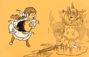 西方的邪恶女巫融化了，出自弗兰克-鲍姆的《绿野仙踪》（The Wonderful Wizard of Oz）。