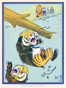 ？树倒在海湾上了。来自？绿野仙踪？作者：L。Frank Baum 作者 威廉·华莱士·丹斯洛