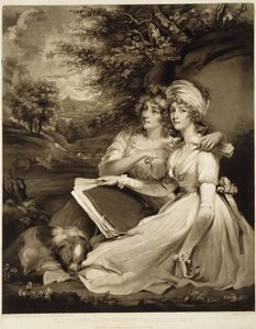 托马斯·弗兰克兰爵士的女儿，男爵，1797年（墨水中的mezzotint） 作者 威廉·沃德