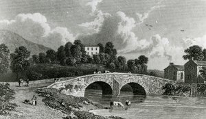 Greta Hall和凯西克桥，由E. Francis雕刻，1842年 作者 威廉韦斯特尔