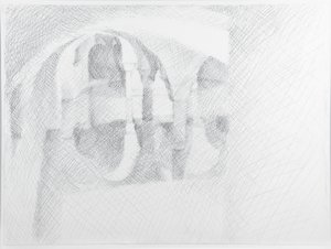 淹没的土窖，圣扎卡里亚，威尼斯，2006年（纸上铅笔） 作者 威廉·威尔金斯