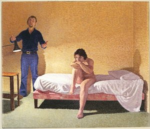 两个人，男人唱歌
