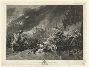 拉霍格角海战，1692 年
拉霍格海战（标题见实物） 作者 威廉·伍利特