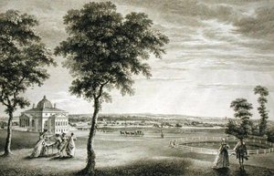 肯特郡的Foots-Cray Place是Bourchier Cleeve Esq.的所在地。(1715-60) (雕刻) 作者 威廉·伍利特
