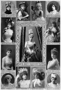 19世纪的主要女演员，1890年。