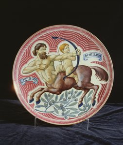 充电器描绘Cheiron和Achilleus（陶瓷） 作者 威廉·德·摩根