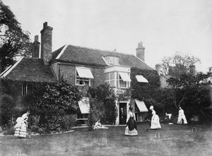 1870年代Streatley榆树小屋草坪上的槌球 作者 威洛比华莱士胡珀