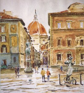 SS Annunziata广场206号，晴雨 作者 威尔逊·克莱夫（Wilson Clive）