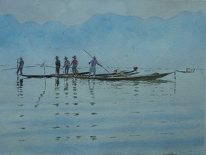 923在茵莱湖钓鱼 作者 威尔逊·克莱夫（Wilson Clive）