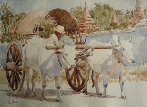 934 Bullock出租车在寺庙周围转转 作者 威尔逊·克莱夫（Wilson Clive）