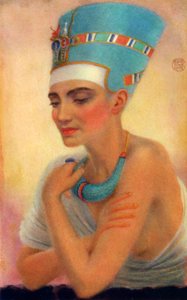 纳芙蒂蒂（Nefertiti），第18王朝的古埃及女王，公元前14世纪（1926年）。