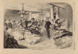 西点军校的学员舞会》，摘自《哈珀周刊》1859 年 9 月 3 日 作者 温斯洛·荷马