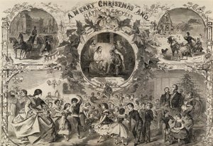 圣诞快乐，新年快乐》，摘自《哈珀周刊》，1859 年 12 月 24 日 作者 温斯洛·荷马