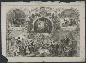 圣诞快乐，新年快乐，1859年。 作者 温斯洛·荷马
