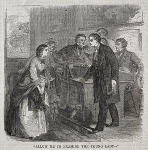 请允许我检查这位年轻女士，1860年。 作者 温斯洛·荷马