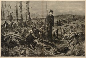 波托马克军队--枕戈待旦》，摘自《哈珀周刊》，1864 年 5 月 28 日 作者 温斯洛·荷马