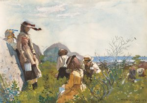 浆果采摘者，1873年。 作者 温斯洛·荷马