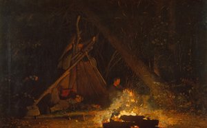 1880年的《篝火》。 作者 温斯洛·荷马