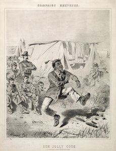 竞选草图：我们的Jolly Cook，1863年。 作者 温斯洛·荷马
