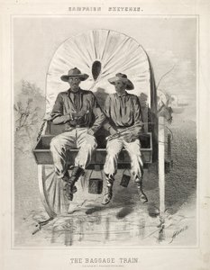 竞选草图：行李火车，1863年。 作者 温斯洛·荷马