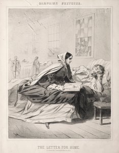 竞选草图：《家庭信》，1863年。 作者 温斯洛·荷马