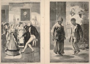 战争结束--赫尔的胜利，1814 年/战争结束--巴比伦沦陷，1865 年，摘自《弗兰克-莱斯利画报》1865 年 12 月 16 日 作者 温斯洛·荷马