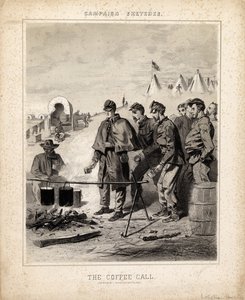 咖啡电话，来自&39;Campaign Sketches&39;的插图 作者 温斯洛·荷马