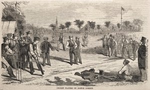 1859年，波士顿共同球场的板球运动员。 作者 温斯洛·荷马