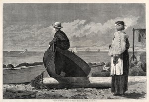 爸爸来了！，1873年。 作者 温斯洛·荷马