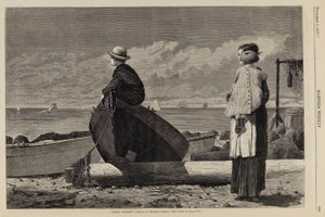 "爸爸来了！"，摘自《哈珀周刊》，1873 年 11 月 1 日 作者 温斯洛·荷马