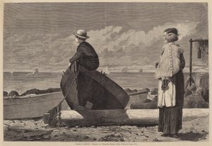 爸爸来了！》，1873年出版。 作者 温斯洛·荷马