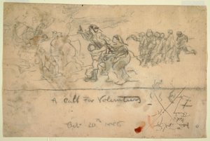 绘画，招募志愿者，1886 年 10 月 20 日 作者 温斯洛·荷马