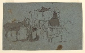 绘画，军车和骡子，约 1862 年 作者 温斯洛·荷马