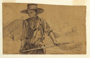 绘画，收割干草，约 1864 年 作者 温斯洛·荷马