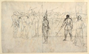 绘图，步兵步枪操练，西克斯团，1862 年 作者 温斯洛·荷马