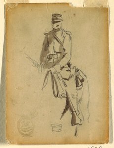 绘图，骑兵军官，1862 年 作者 温斯洛·荷马