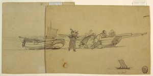 绘画，渔船的一部分，英国，1881-1882 年 作者 温斯洛·荷马