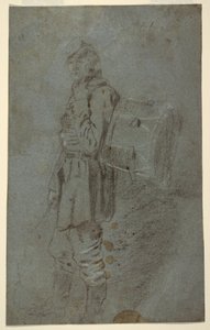 绘图，鼓手侧视图，约 1864 年 作者 温斯洛·荷马
